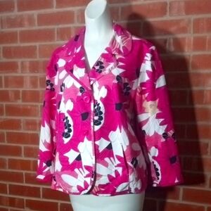 Rafaella woman Floral Pink Women's Jacket sz 2x